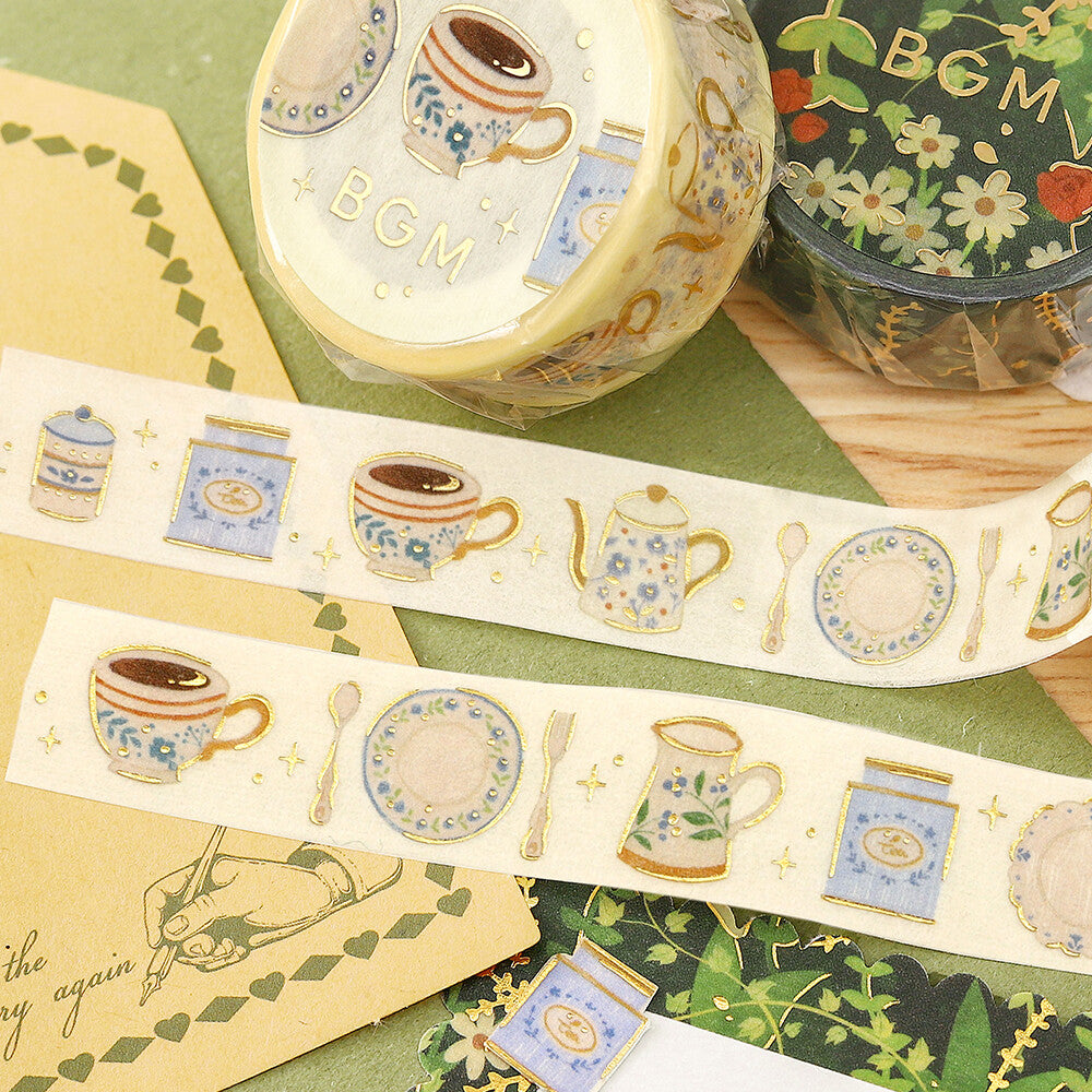 BGM 15mm Washi Tape - Afternoon Tea Set | Papermind Shop