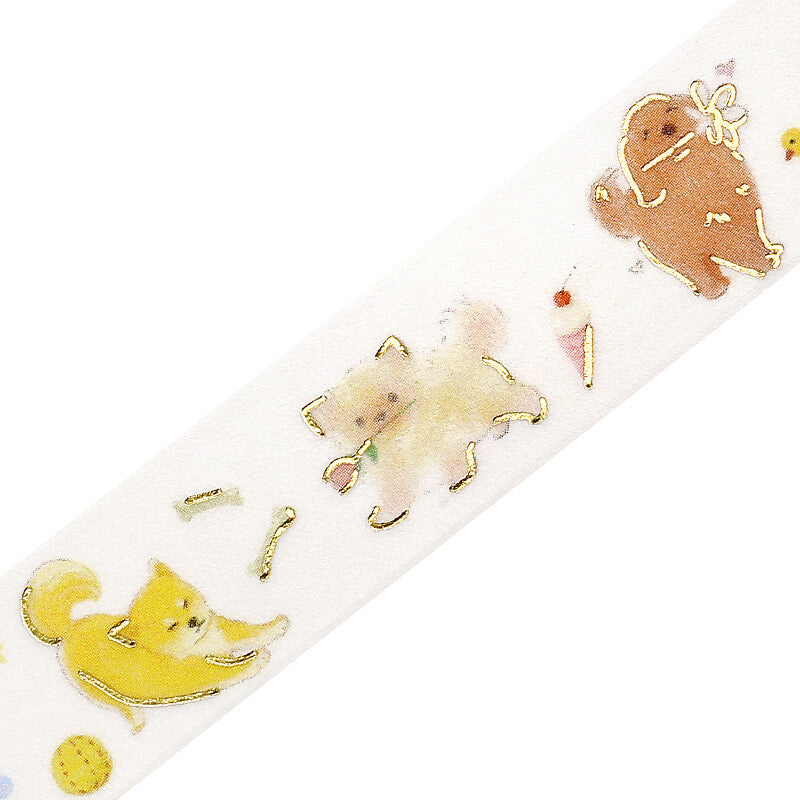 BGM 15mm Foil Stamp Washi Tapes "IPPAI" Lots of Dogs