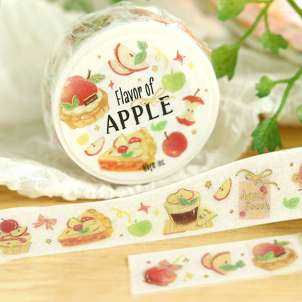 BGM 15mm Washi Tape "Tokimeki Flavor" - Apple | Papermind Shop