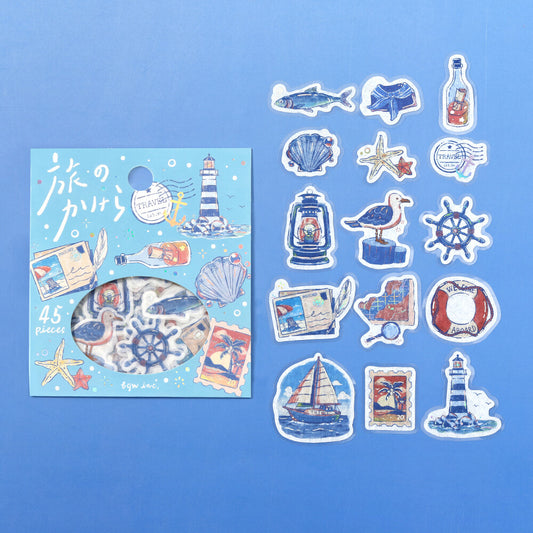 BGM Foil-stamped Flake Stickers "Fragments of a Journey" - To the Sea | Papermind Shop