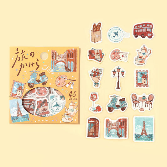 BGM Foil-stamped Flake Stickers "Fragments of a Journey" - To the World | Papermind Shop