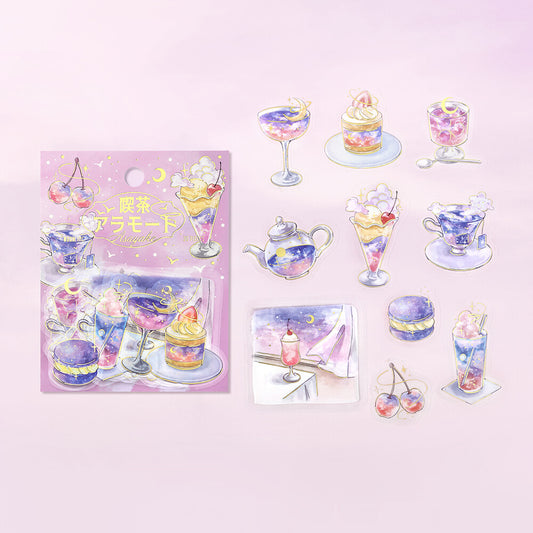 BGM Clear Stickers Foil Stamped "Cafe a la Mode - Sky" - Morning Glow | Papermind Shop