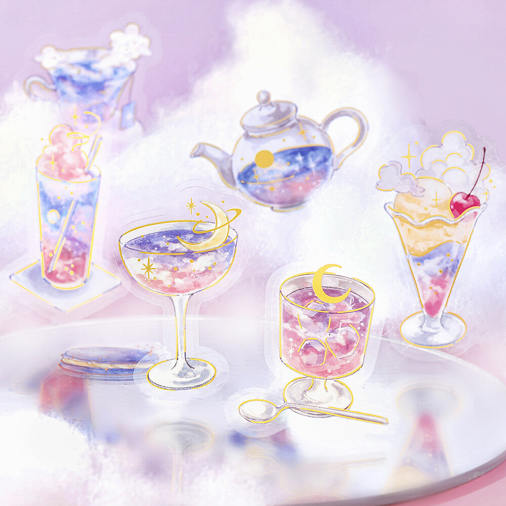 BGM Clear Stickers Foil Stamped "Cafe a la Mode - Sky" - Morning Glow