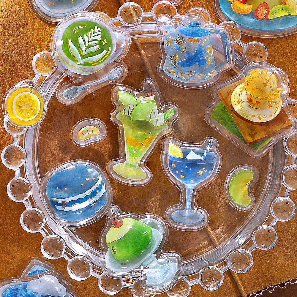 BGM Sticker Sheet - Sparkling 3D Sticker Cafe A La Mode Cool Dessert | Papermind Shop