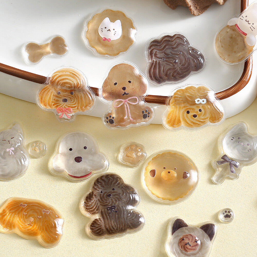BGM Sticker Sheet - Sparkling 3D Sticker Butter Cookies | Papermind Shop