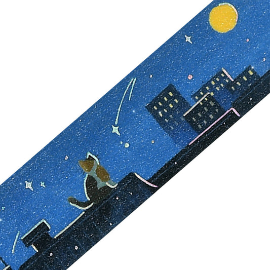BGM 20mm Washi Masking Tape – The Cat's Journey: Starry Late Night