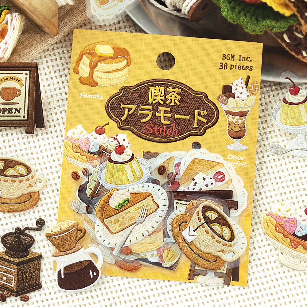 BGM Foil-Stamped Clear Stickers – Kissa À la Mode: Embroidery Book Yellow