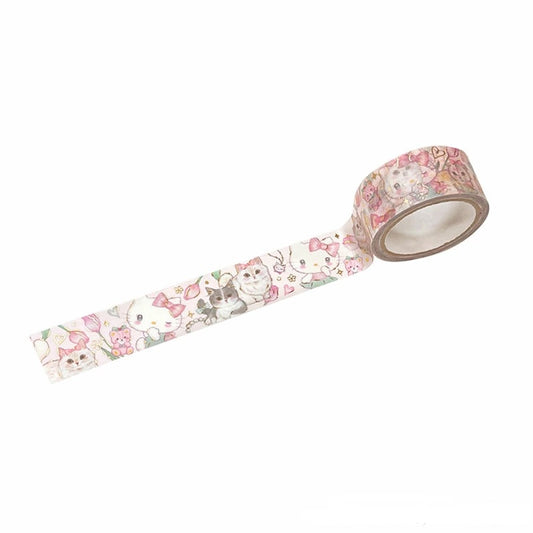 Miki Takei x Sanrio Character 18mm Washi Tape Masking Tape Hello Kitty
