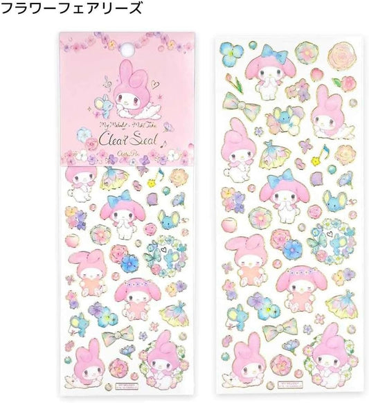 Sanrio Takei Miki x My Melody Clear Sticker Sheet - Flower Fairies - Clothes Pin