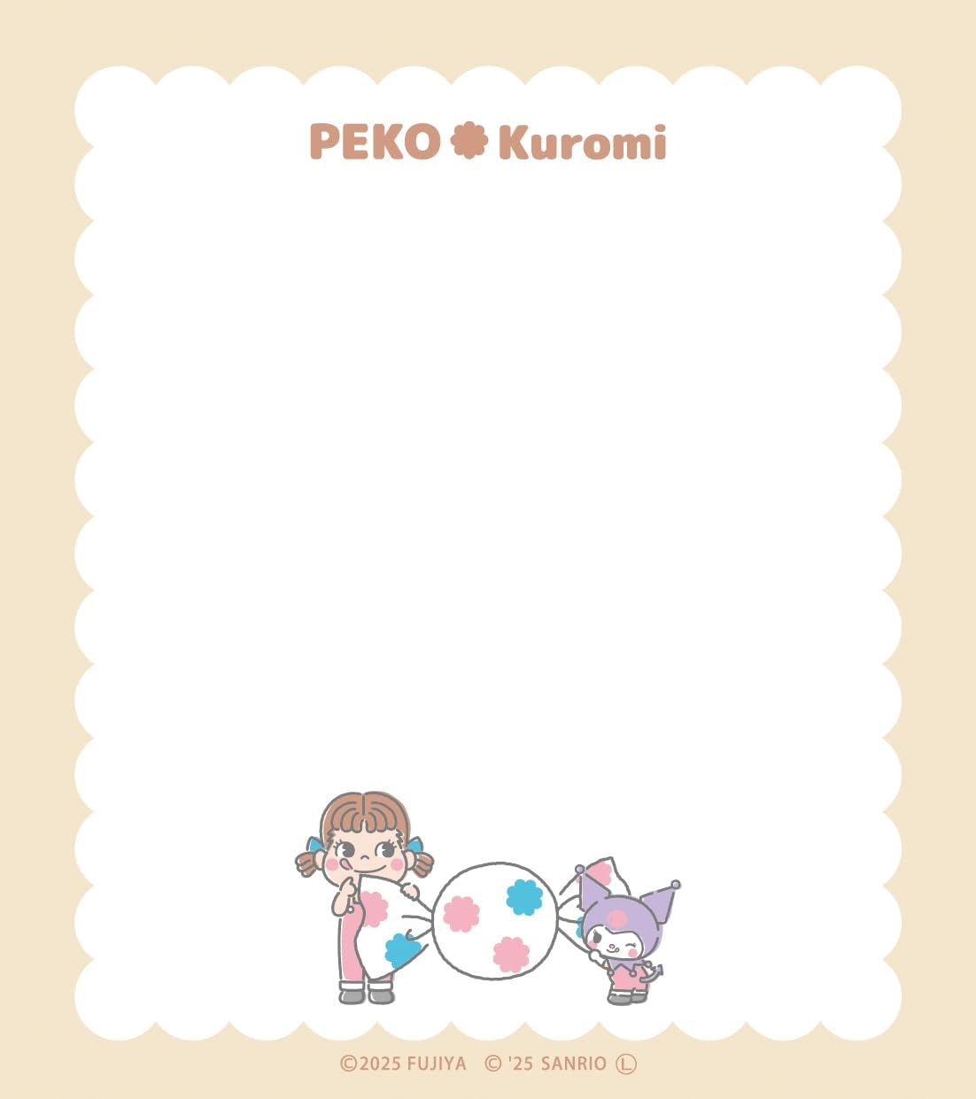 Sanrio x PEKO Memo Pad - Dot Kuromi