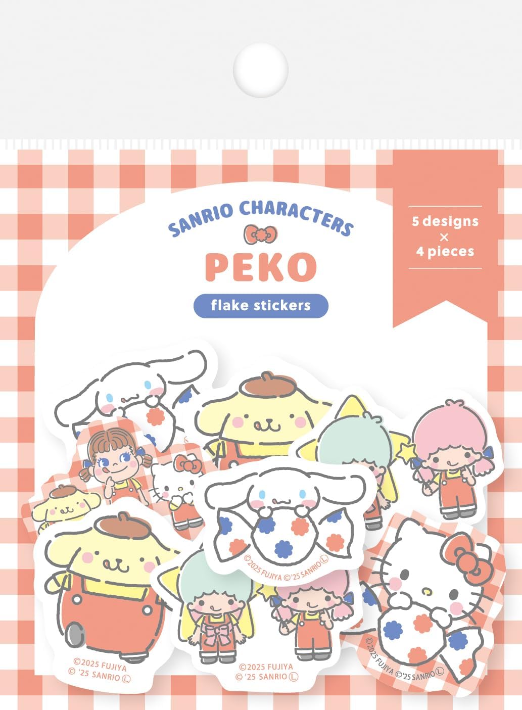 Sanrio x PEKO Flake Stickers - Red Checker | Papermind Shop