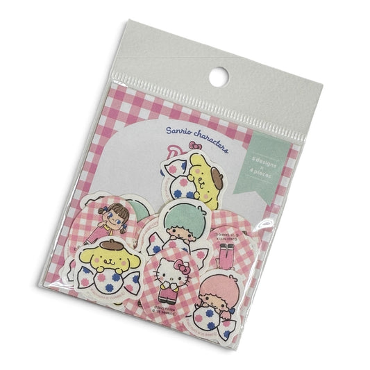 Sanrio x PEKO Flake Stickers - Pink Checker - Shop Flake Stickers and Japanese Stationery at Papermind Stationery Shop