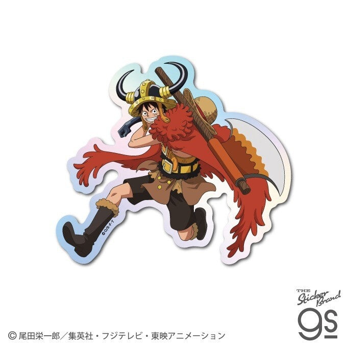 ONE PIECE Holographic Sticker – Luffy (Elbaf Arc) | Anime Decal for Suitcases & Phones
