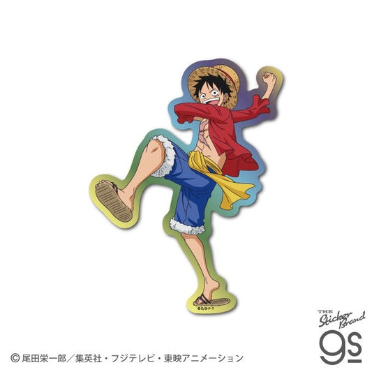 ONE PIECE Holographic Sticker – Luffy | Sparkly Pirate Anime Decal for Phones & Collecting