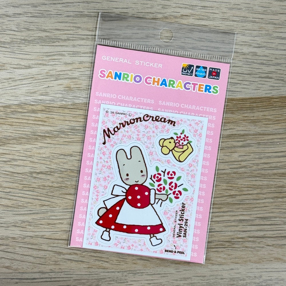 Sanrio Characters Half-Cut Sticker Sheet – Marron Cream | Kawaii Decals for Planners & Scrapbooking - Shop Vinyl Stickers and Japanese Stationery at Papermind Stationery Shop