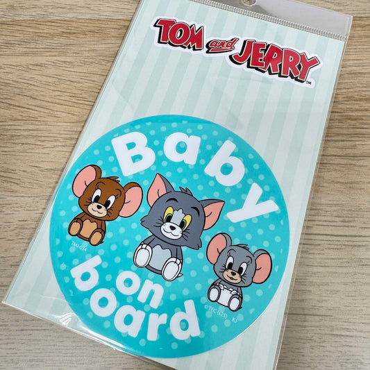 Tom and Jerry Big Size Sticker – Baby on Board Dots | Classic Cartoon Car Decal - Shop Vinyl Stickers and Japanese Stationery at Papermind Stationery Shop