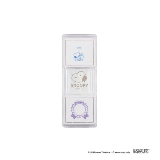 Kutsuwa Hancoco Slide Stamp - Snoopy Rosettes | Papermind Stationery
