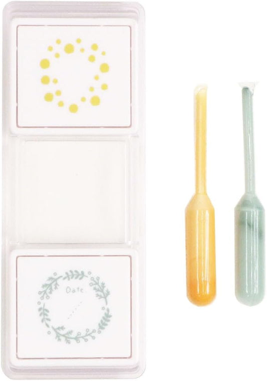 Kutsuwa Hancoco Slide Layered Stamp - Mimosa Wreath | Papermind Shop