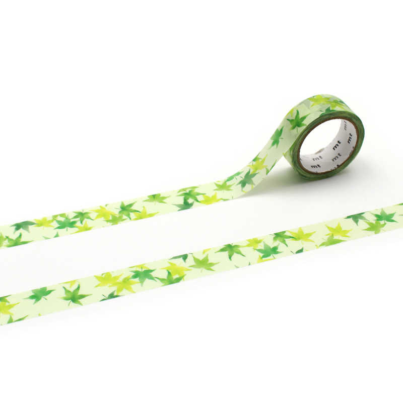 MT 15mm Washi Tape - Green Maple