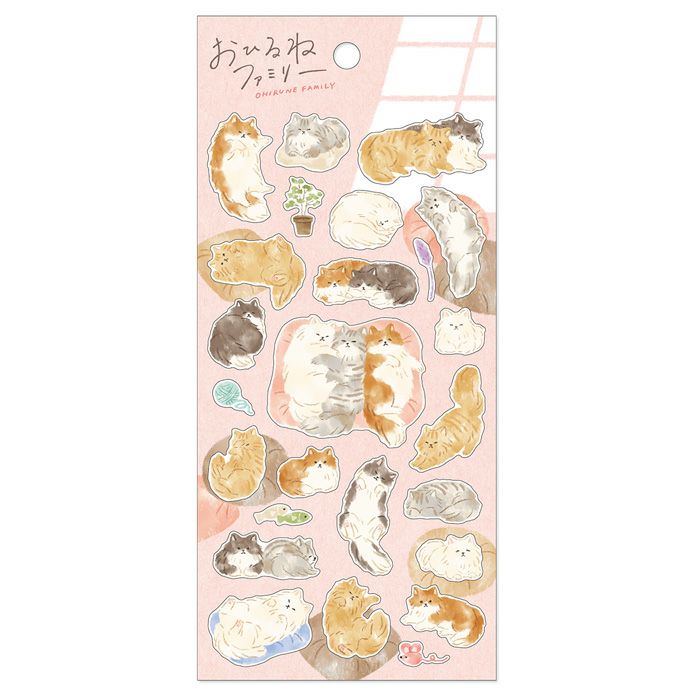 Mind Wave Sticker Sheet - Napping Cat Family | Papermind Shop