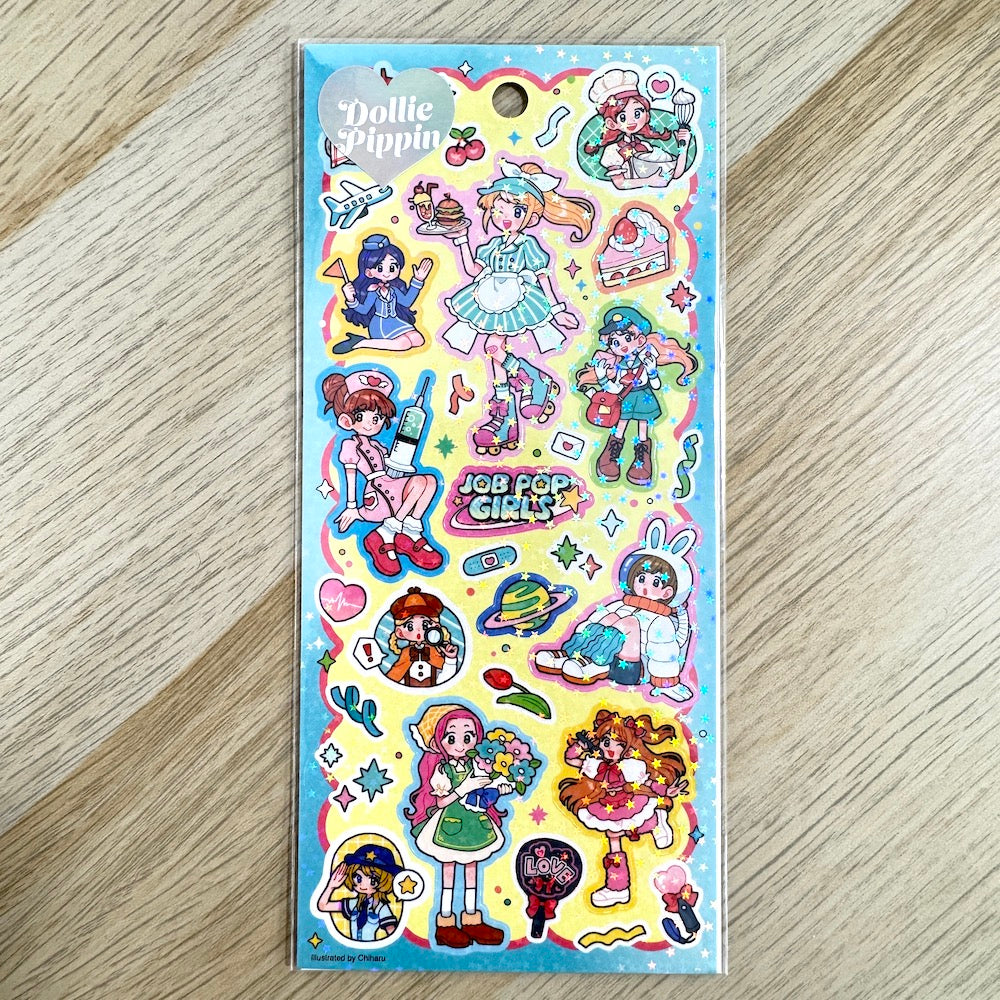 Mind Wave Dolly Pippin Stickers - JOB POP GIRLS - Shop Sticker Sheets and Japanese Stationery at Papermind Stationery Shop