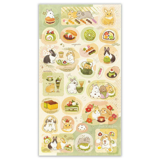 NB Co. Sticker Sheet - Rabbit & Japanese Sweets