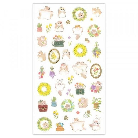 NB Co. Sticker Sheet - Flying Squirrel x Flower | Papermind Shop