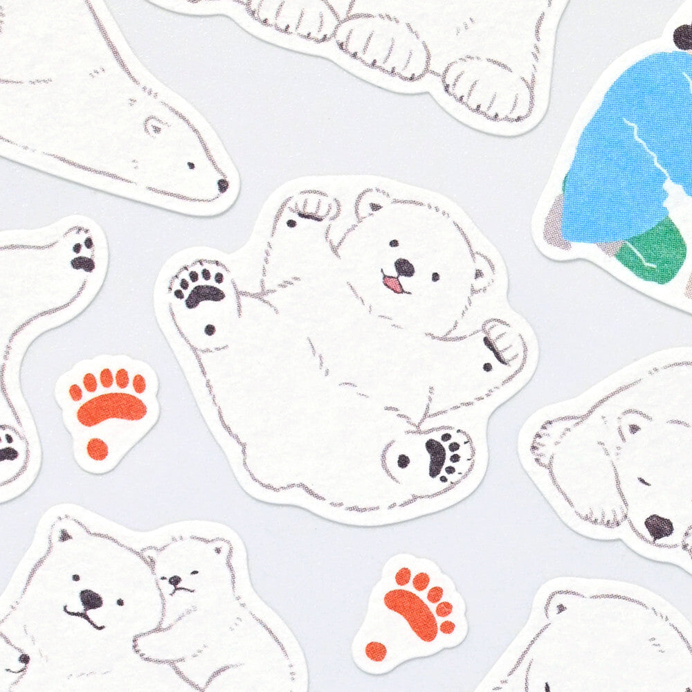 NB Co Sticker Sheet - Zoom-in Animal Polar Bear