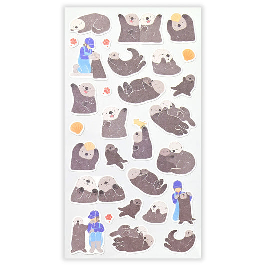 NB Co Sticker Sheet - Zoom-in Animal Sea Otter