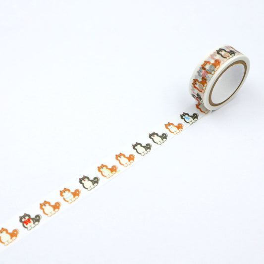 World Craft 15mm Washi Tape - Smiling Shiba Dog | Papermind Shop