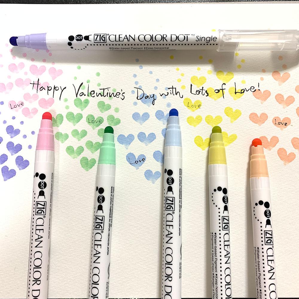 Kuretake Zig Clean Color Dot Dual Tip Marker Pens 12 Color Set