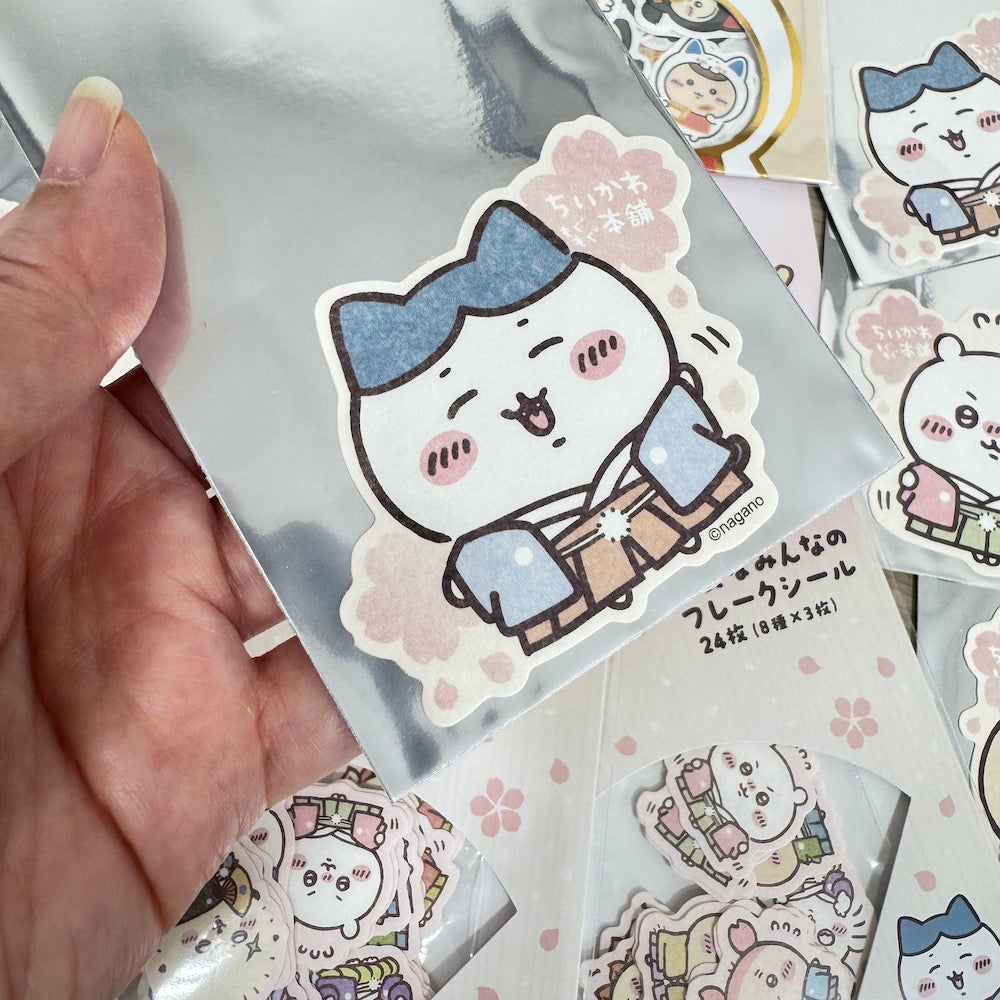 [Member Exclusive Rewards] Chiikawa Die-Cut Sticker - Hachiware in Kimono - Shop Flake Stickers and Japanese Stationery at Papermind Stationery Shop