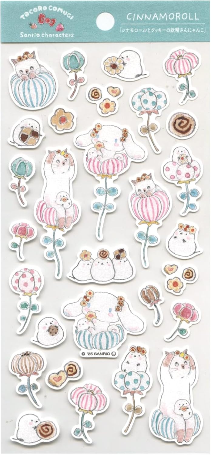 Active Corp Sticker Sheet Tocoro Comugi x Sanrio Cinnamoroll