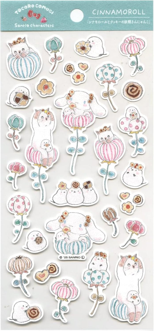 Active Corp Sticker Sheet Tocoro Comugi x Sanrio Cinnamoroll