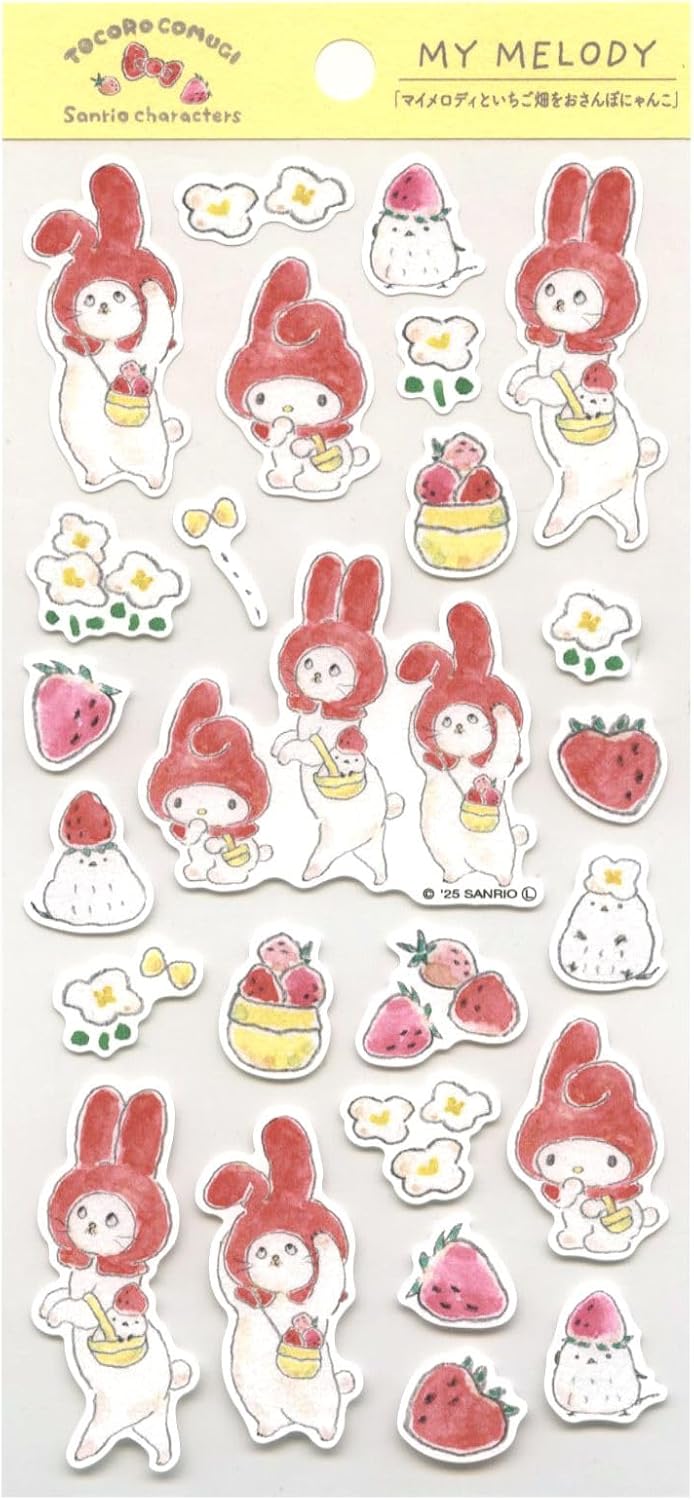 Active Corp Sticker Sheet Tocoro Comugi x Sanrio My Melody