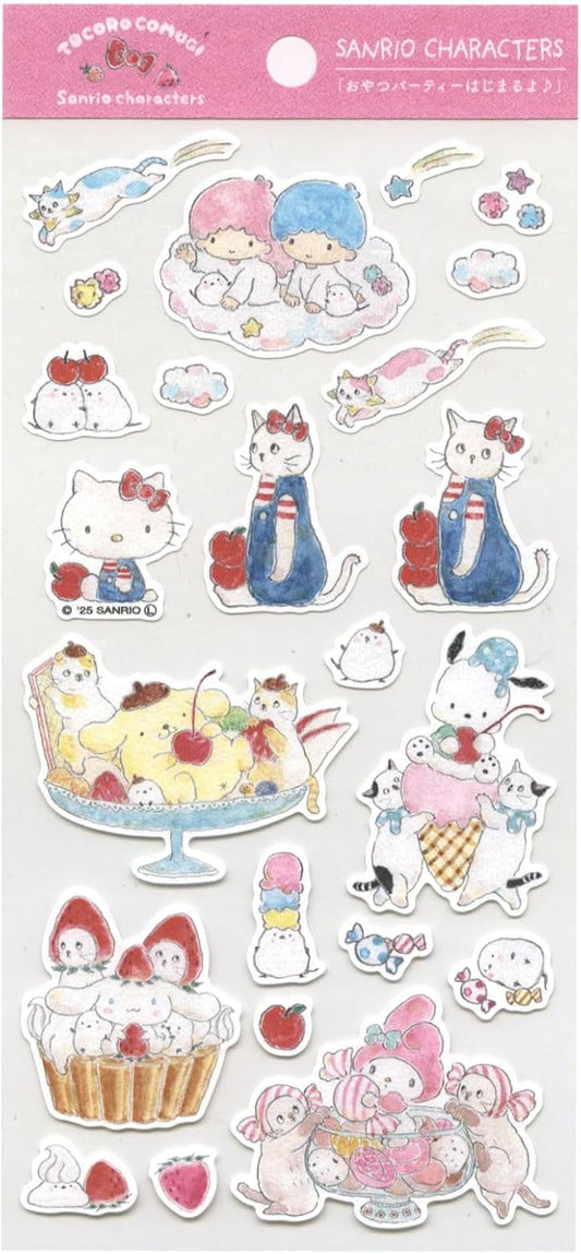 Active Corp Sticker Sheet Tocoro Comugi x Sanrio Characters