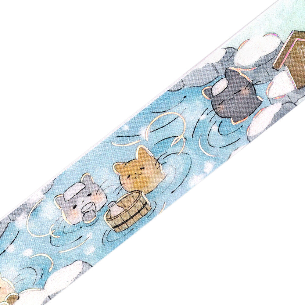 BGM 15mm Washi Tape - Cat Osen Bath | Papermind Shop