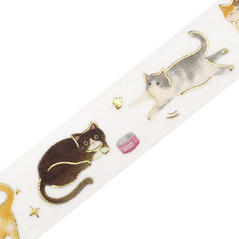 BGM 15mm Foil Stamp Washi Tapes "IPPAI" Lots of cats | Papermind Shop