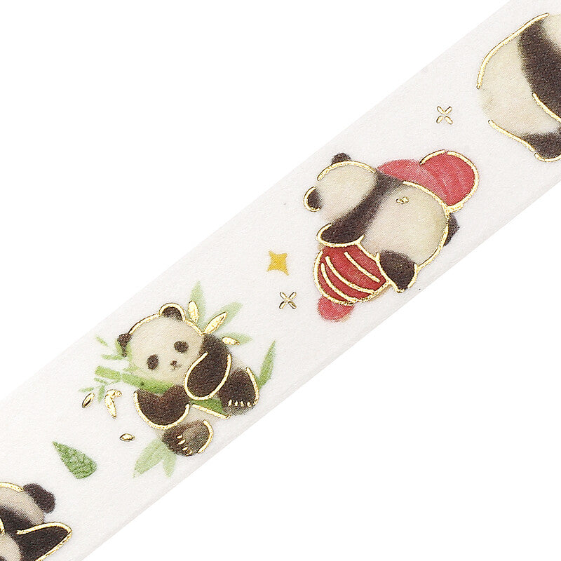 BGM 15mm Foil Stamp Washi Tapes "IPPAI" Lots of Panda