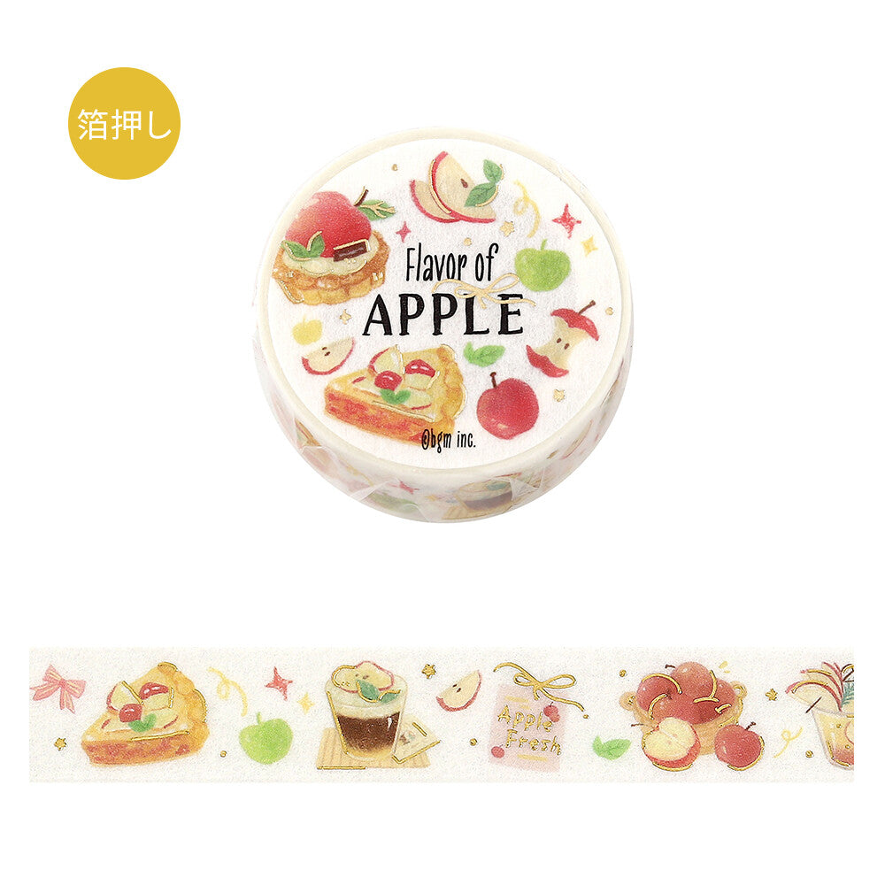 BGM 15mm Washi  Tape "Tokimeki Flavor" - Apple | Papermind Shop