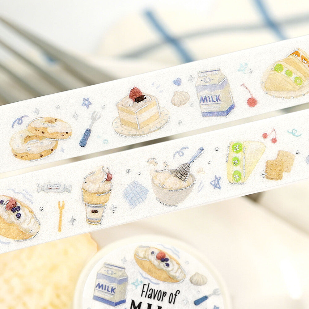 BGM 15mm Washi  Tape "Tokimeki Flavor" - Milk | Papermind Shop