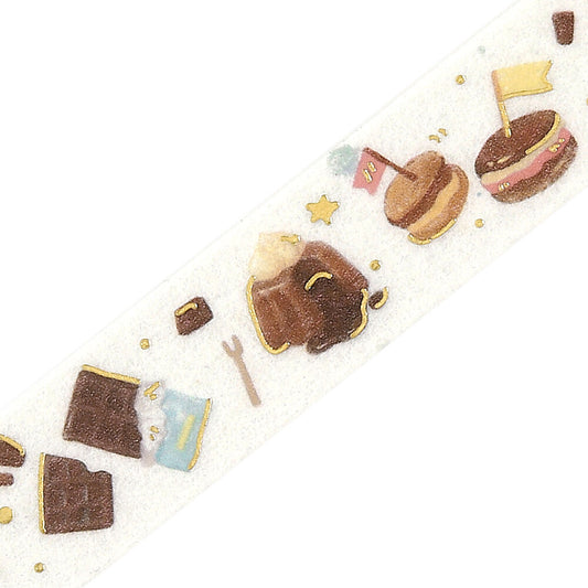 BGM 15mm Washi  Tape "Tokimeki Flavor" - Chocolate | Papermind Shop