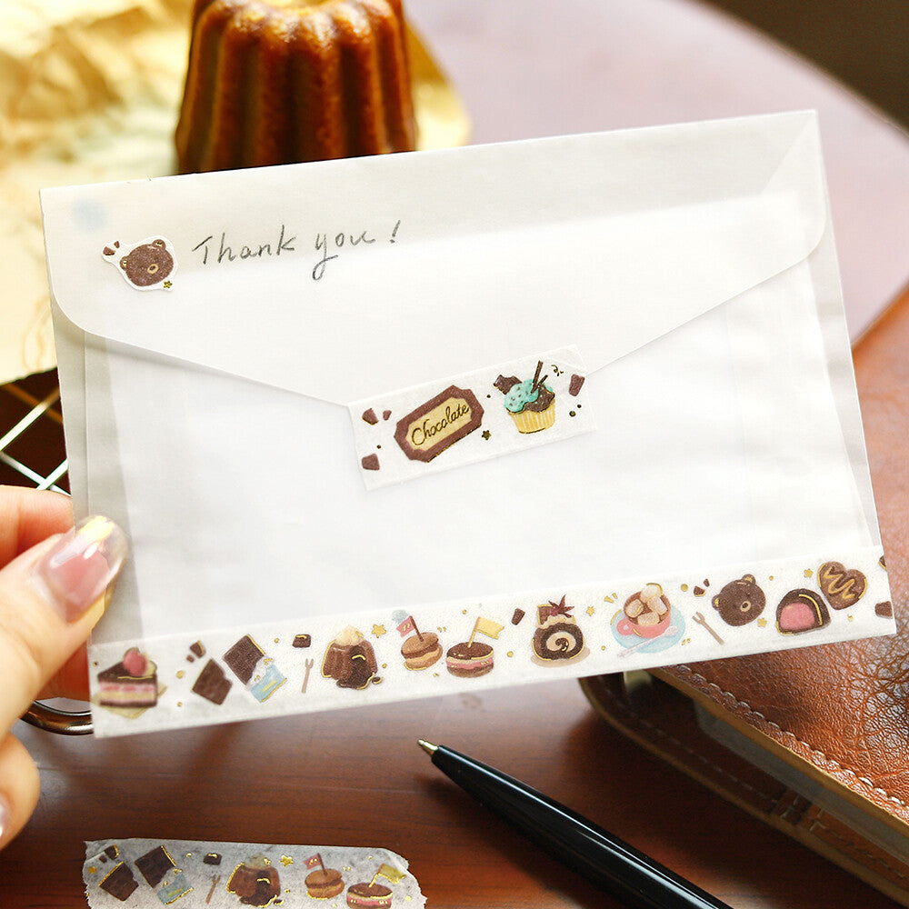 BGM 15mm Washi  Tape "Tokimeki Flavor" - Chocolate | Papermind Shop