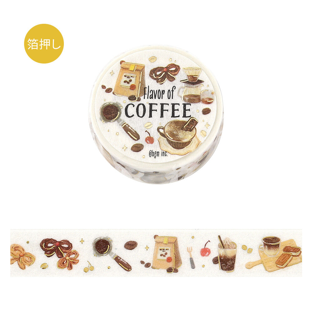 BGM 15mm Washi  Tape "Tokimeki Flavor" - Coffee | Papermind Shop