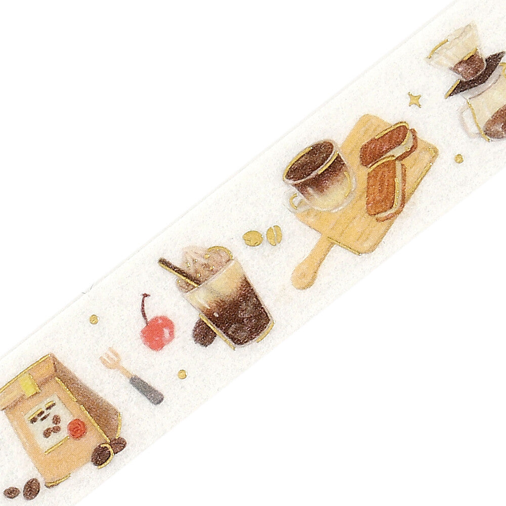BGM 15mm Washi  Tape "Tokimeki Flavor" - Coffee | Papermind Shop