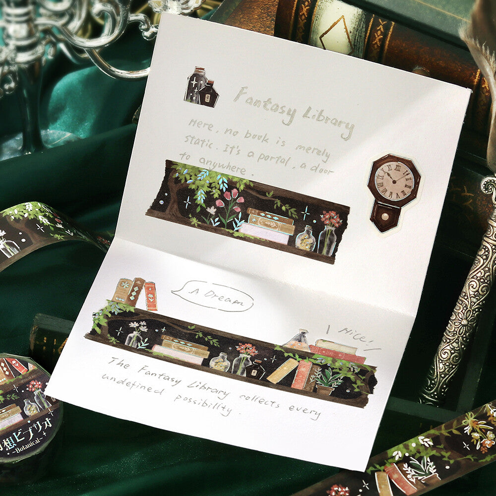 BGM 20mm Foil Stamp Washi Tapes "Fantasy Biblio" Botanicals  | papermindstationery.com