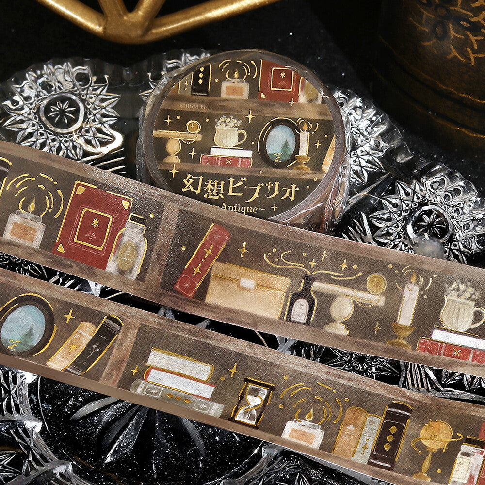 BGM 20mm Foil Stamp Washi Tapes "Fantasy Biblio" Antique | Papermind Shop