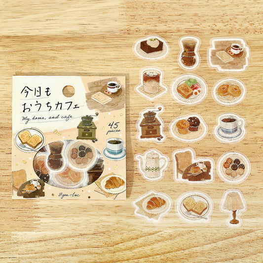 BGM Washi Flake Stickers Foil Stamp "Today's Cafe" Home Café | Papermind Shop