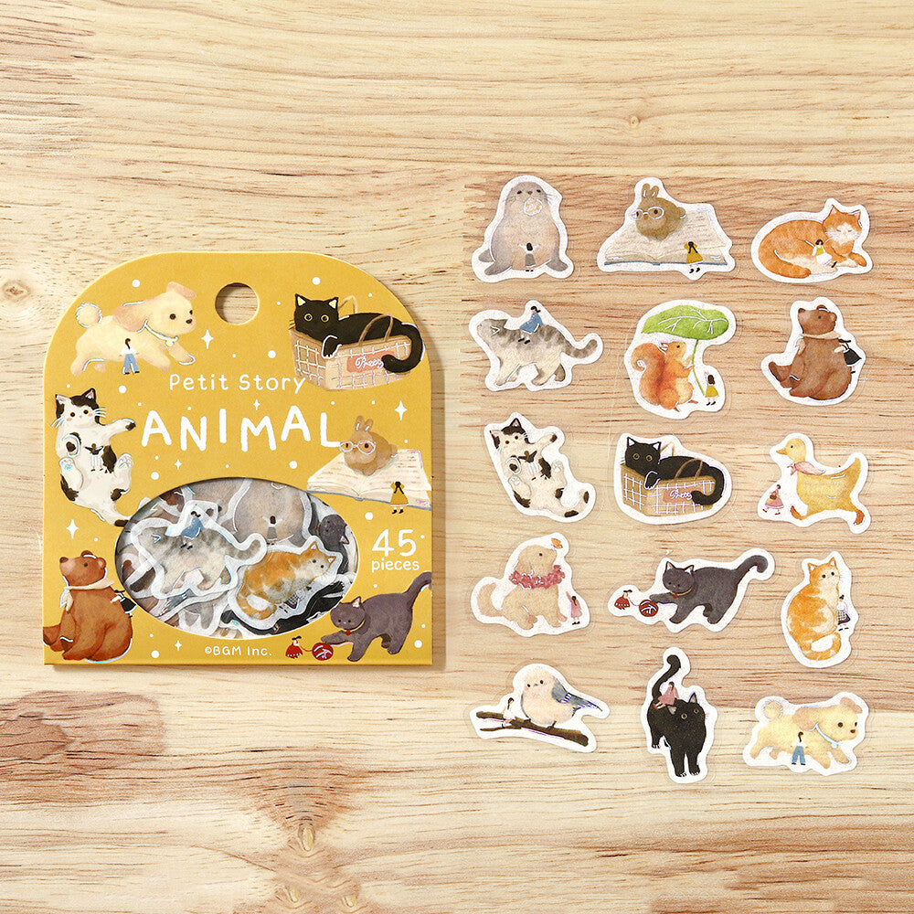 BGM Flake Stickers - Petit Story Animal | Papermind Shop