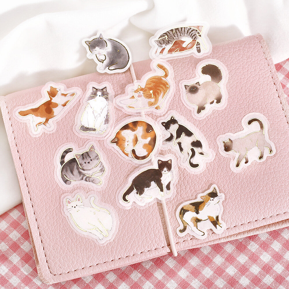 BGM Foil-stamped Flake Stickers "IPPAI" Lots of Cats Vol. 2